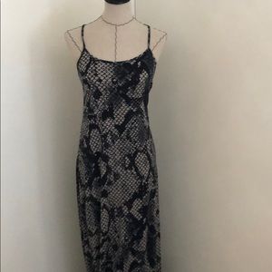 Topshop snake print maxi dress